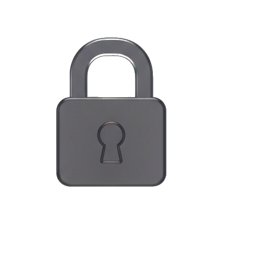 A closed dark glass padlock.